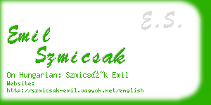 emil szmicsak business card